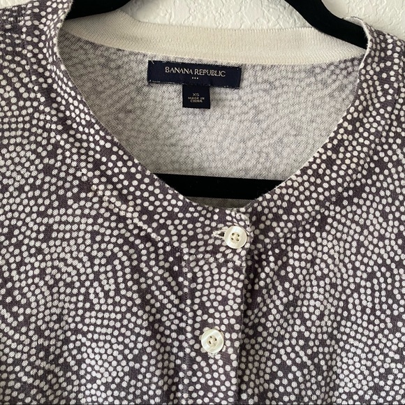 Banana Republic Dotted Sweater Cardigan Size X-Small - Picture 4 of 7